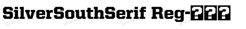 SilverSouthSerif Reg字体转换